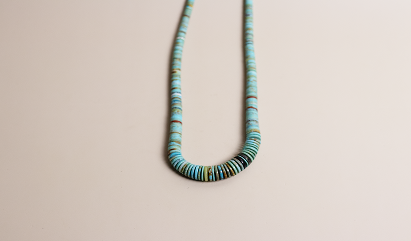 26" Turquoise Heishe Necklace