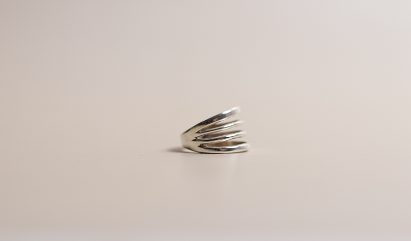 4 Wire Silver Ring