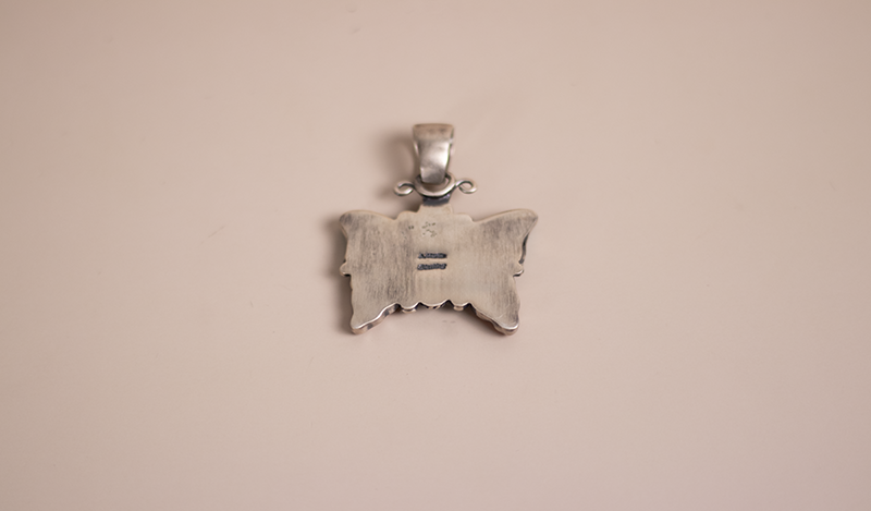 Turquoise and Spiny Oyster Butterfly Pendant