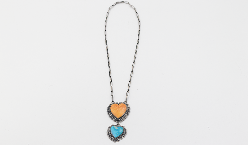 Double Drop Heart Necklace