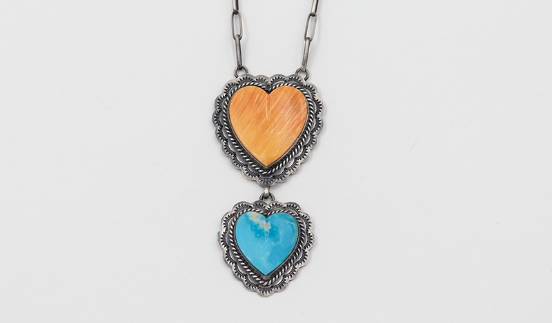 Double Drop Heart Necklace