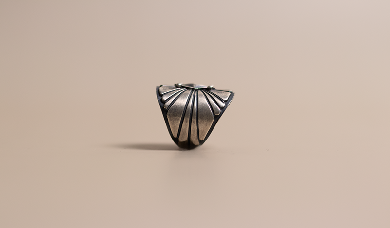 Wide Band Radiant Line Ring