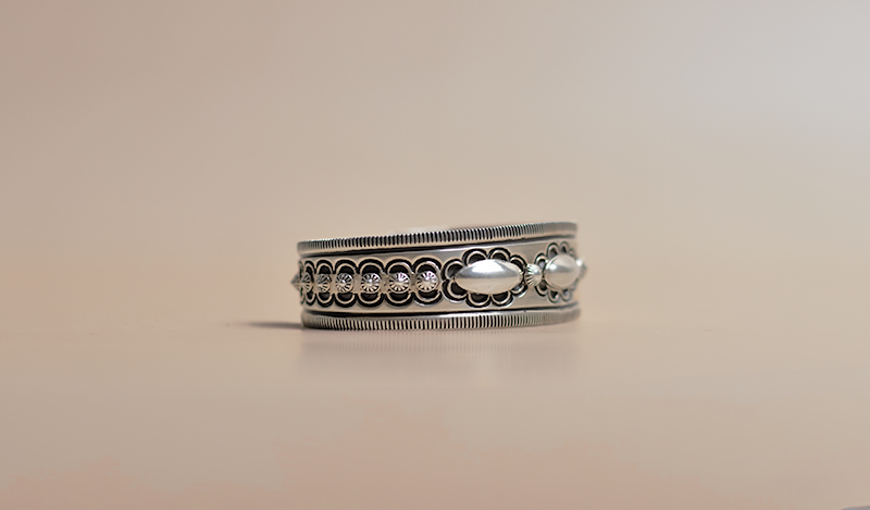 Floral Channel Cuff
