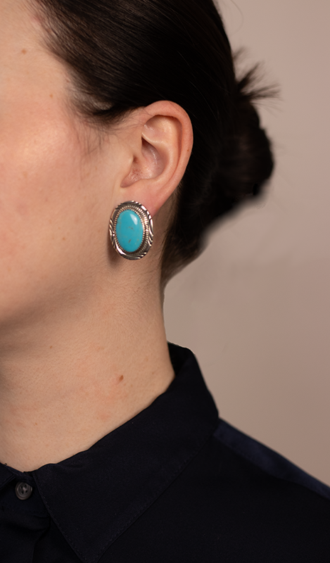 Kingman Turquoise Studs