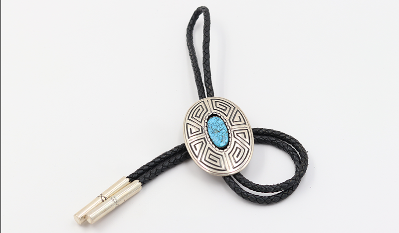 Spiderweb Kingman Bolo Tie