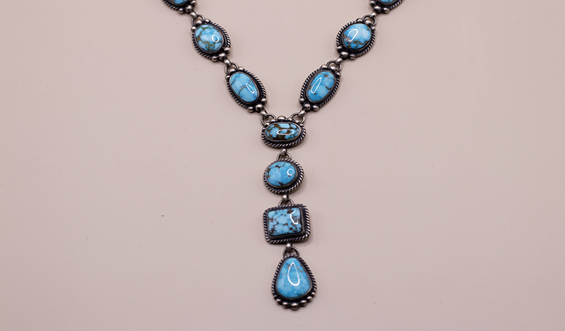 Kingman Geometric Lariat Necklace Set
