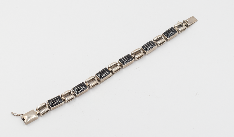 Black Jade Inlay Link Bracelet