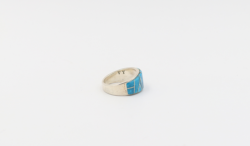 Kingman Turquoise Flat bottom Ring