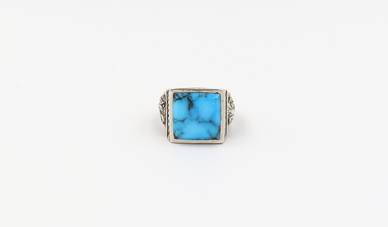 Spiderweb Turquoise Signant Ring