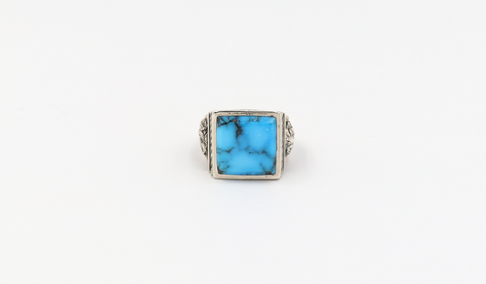 Spiderweb Turquoise Signant Ring