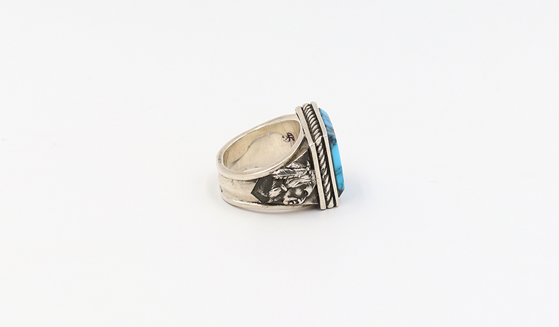 Spiderweb Turquoise Signant Ring