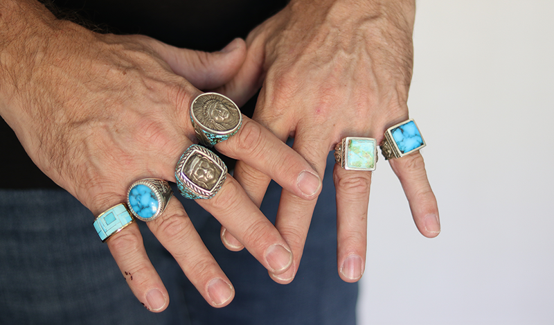 Spiderweb Turquoise Signant Ring