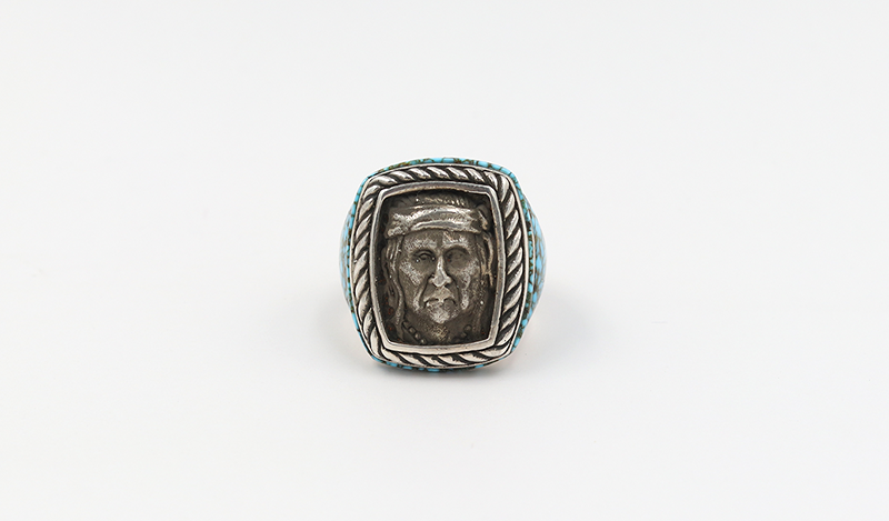 Square Chief Ring with Inlay Band