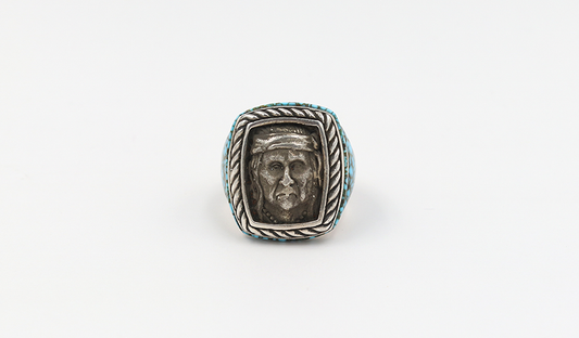 Square Chief Ring with Inlay Band