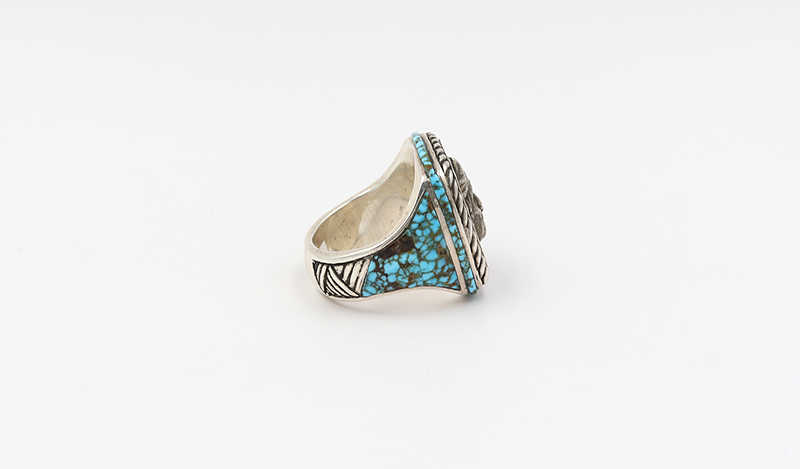 Square Chief Ring with Inlay Band