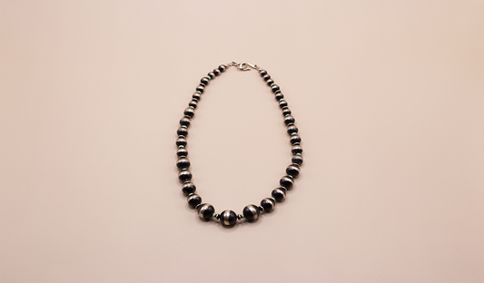 Graduated Navajo Beads with Green Turquoise