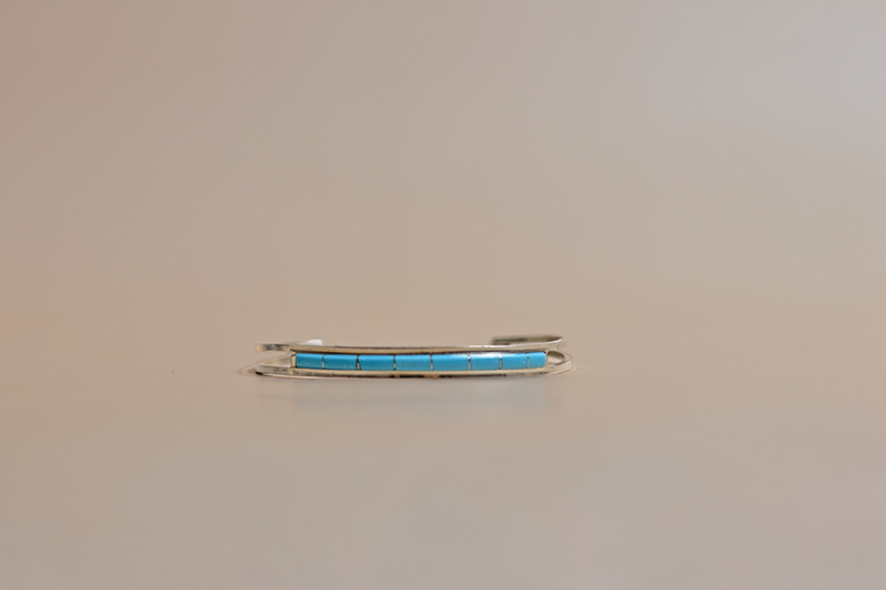 Single Row Turquoise Inlay Cuff