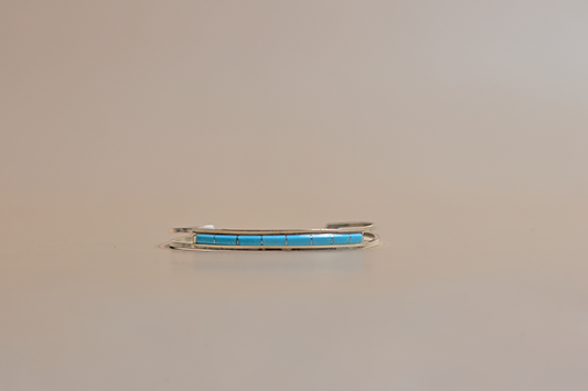 Single Row Turquoise Inlay Cuff