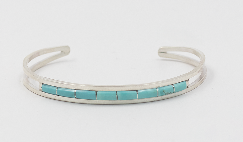 Single Row Turquoise Inlay Cuff