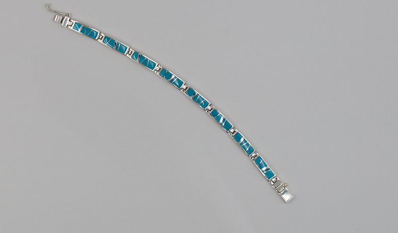 Turquoise Inlay Link Bracelet