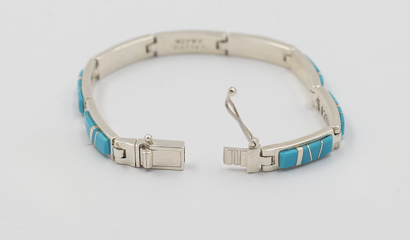 Turquoise Inlay Link Bracelet