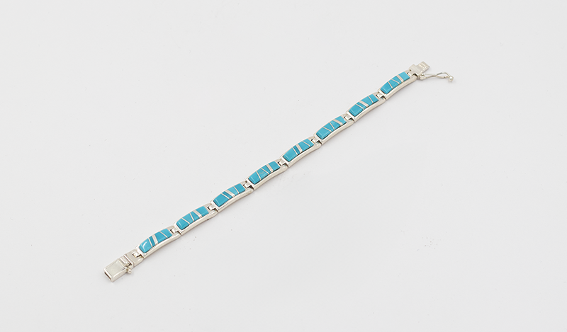 Turquoise Inlay Link Bracelet
