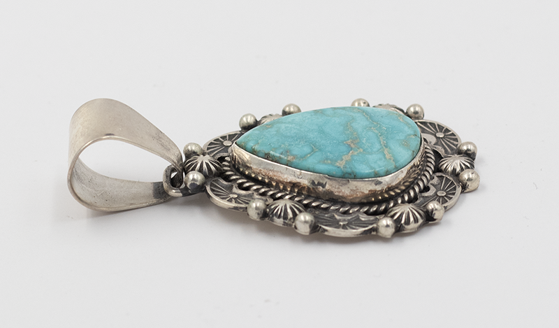 Kingman Turquoise Pendant with Star Detail