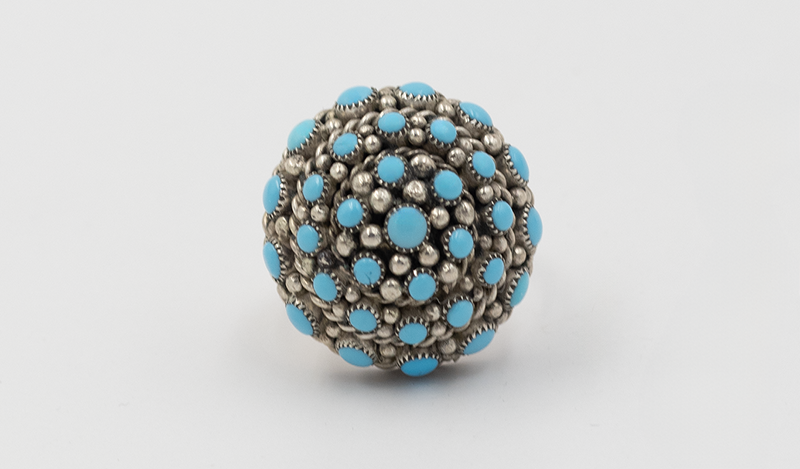 Large Turquoise Dome Ring