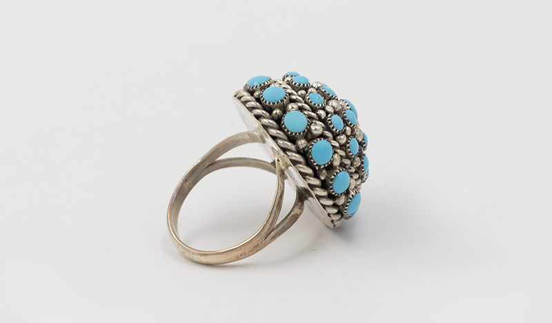 Large Turquoise Dome Ring