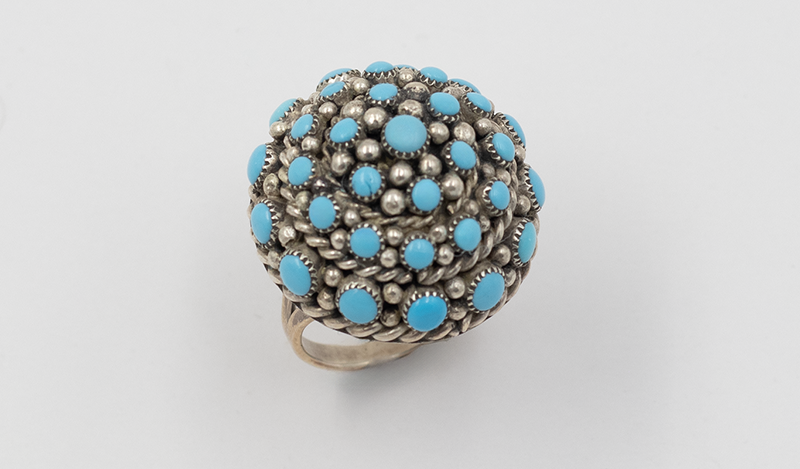 Large Turquoise Dome Ring