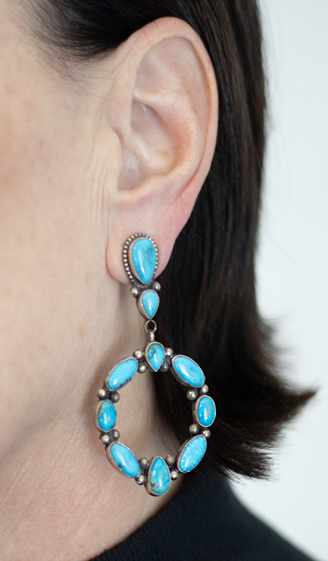 Floral Post Dangle Earrings