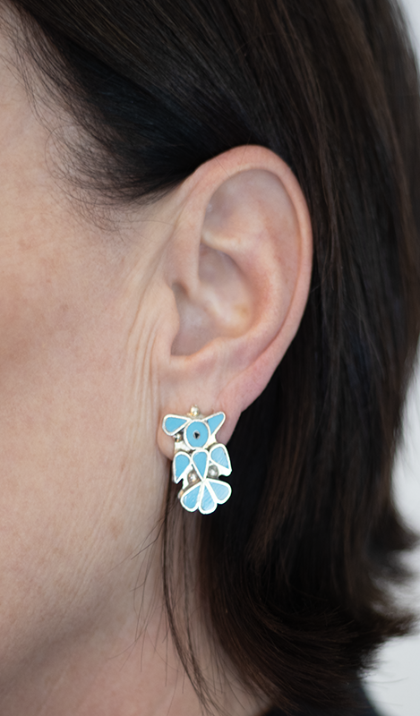 Inlay Turquoise Tunderbird Post Earring