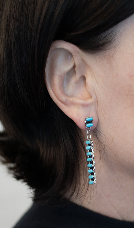 Zuni Linear Petit Point Drop Earring