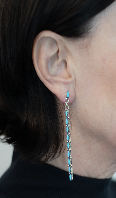Long Needlepoint Drop Earring