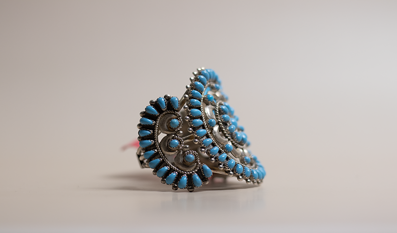 Floral Petit Point Zuni Cuff