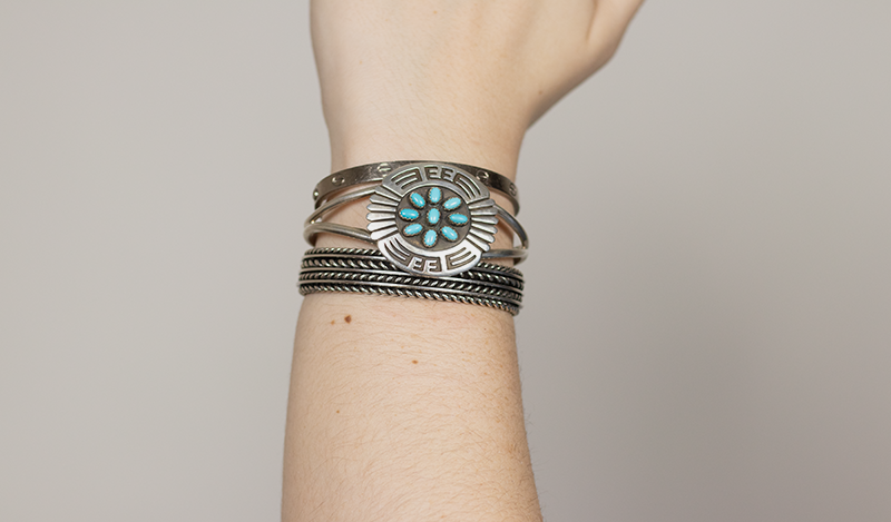 Petite 9 Stone Cluster Cuff