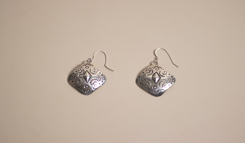 Diamond Concho Earrings