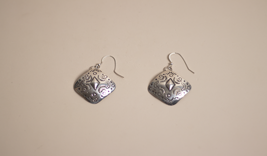 Diamond Concho Earrings