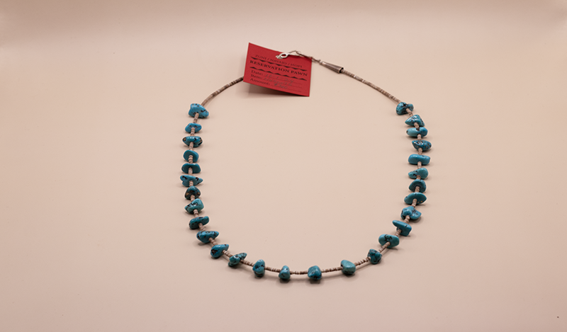 Turquoise Nugget Heishi Necklace