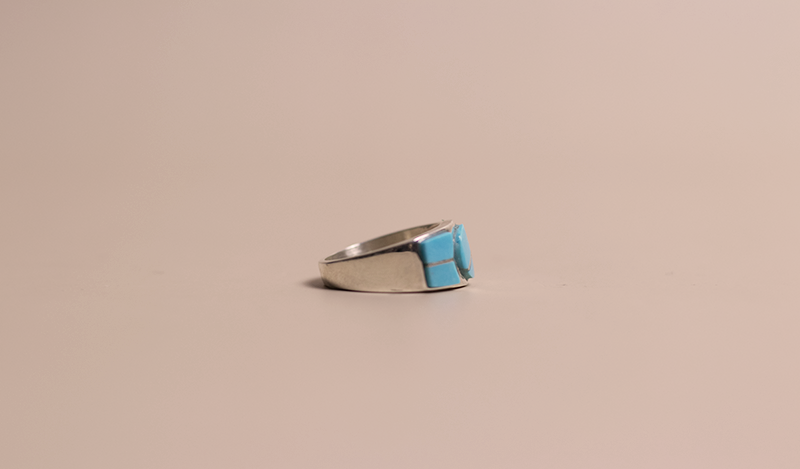 Circle Design Kingman Inlay Ring