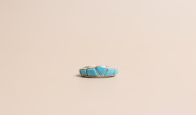 Tapered Kingman Inlay Ring
