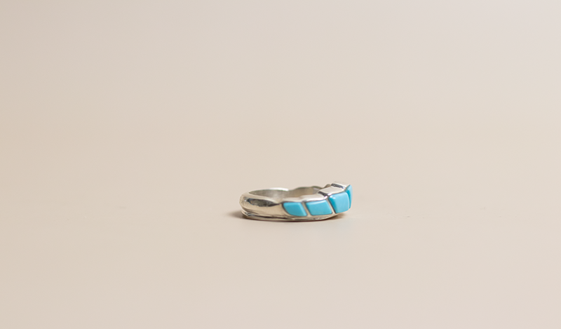 Tapered Kingman Inlay Ring