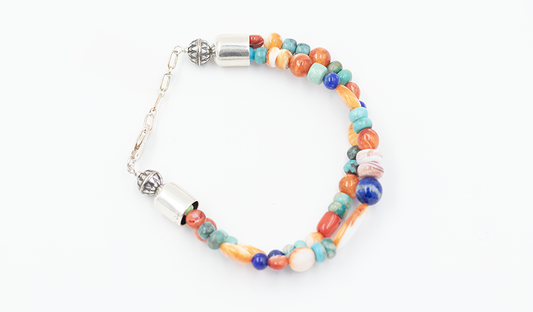 Multicolor Shell Double Strand Bracelet