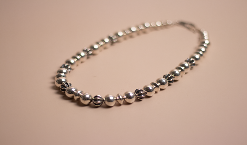 Fluted Bead Necklace