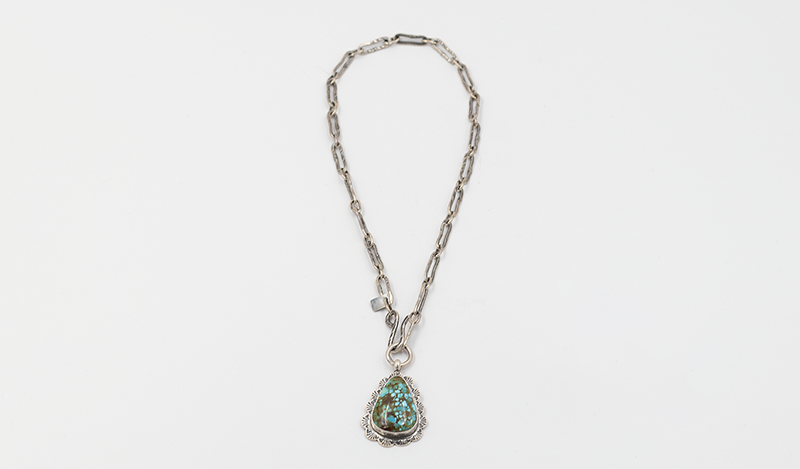 Hand Stamped Teardrop Travis Teller Necklace