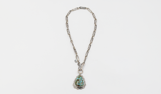 Hand Stamped Teardrop Travis Teller Necklace