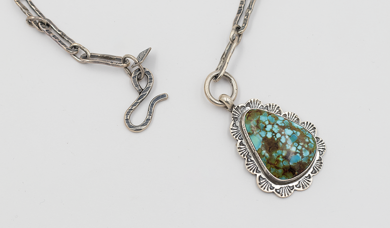 Hand Stamped Teardrop Travis Teller Necklace
