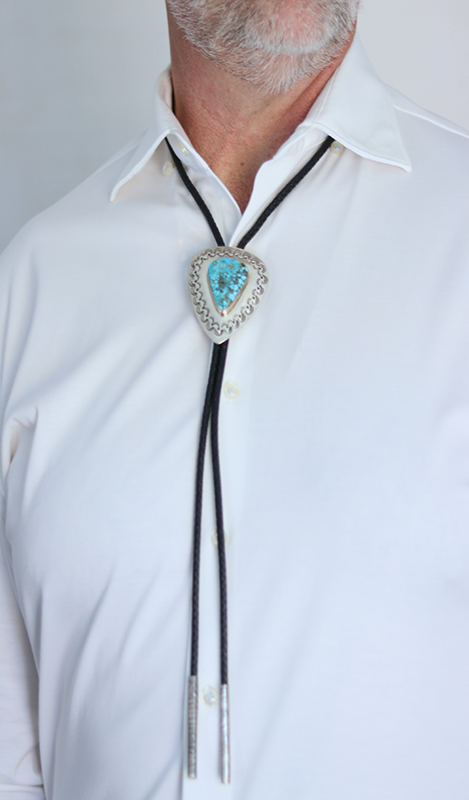 Hand Stamped Travis Teller Bolo Tie