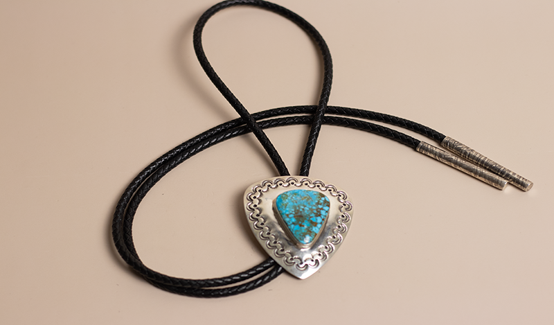 Hand Stamped Travis Teller Bolo Tie