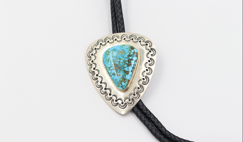Hand Stamped Travis Teller Bolo Tie
